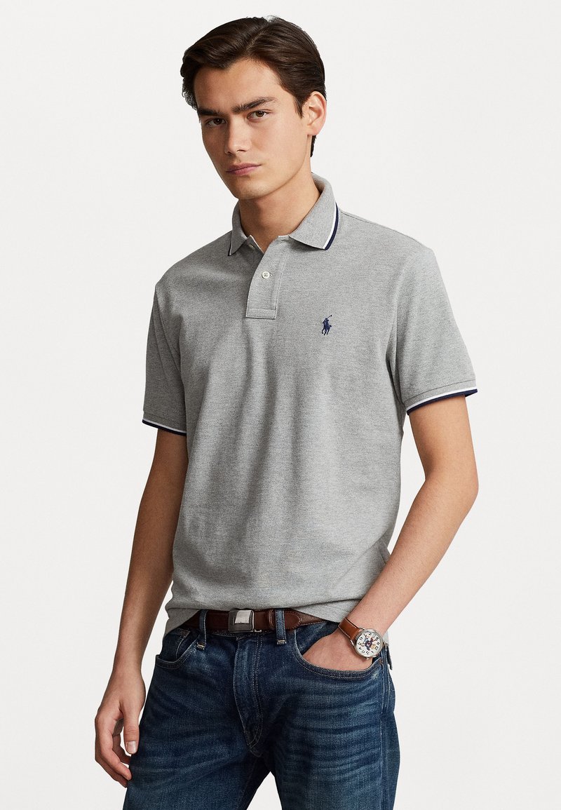 Polo Ralph Lauren CUSTOM SLIM FIT MESH POLO SHIRT - Polotričko - andover heather