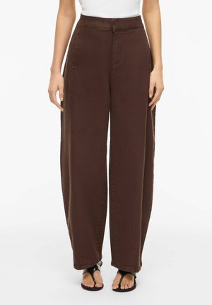 VILA JEANS VICHIA HIGH WAIST BARREL - Jeans Relaxed Fit - coffee bean