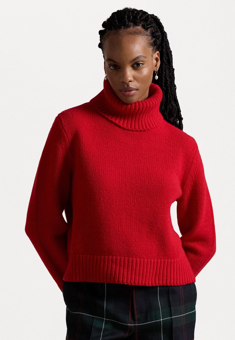 Polo Ralph Lauren WOOL CASHMERE ROLL NECK JUMPER - Striktrøje - fall red
