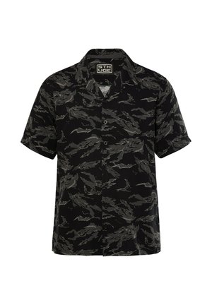 STHUGE, SHIRT, SHORT SLEEVE, CUBA COLLAR, ALL-OVER PRINT, BOXY FIT, UP TO 8 XL - Camicia - graphite
