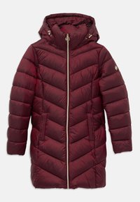 HOODED LONGLINE CHEVRON - Ziemas mētelis - oxblood