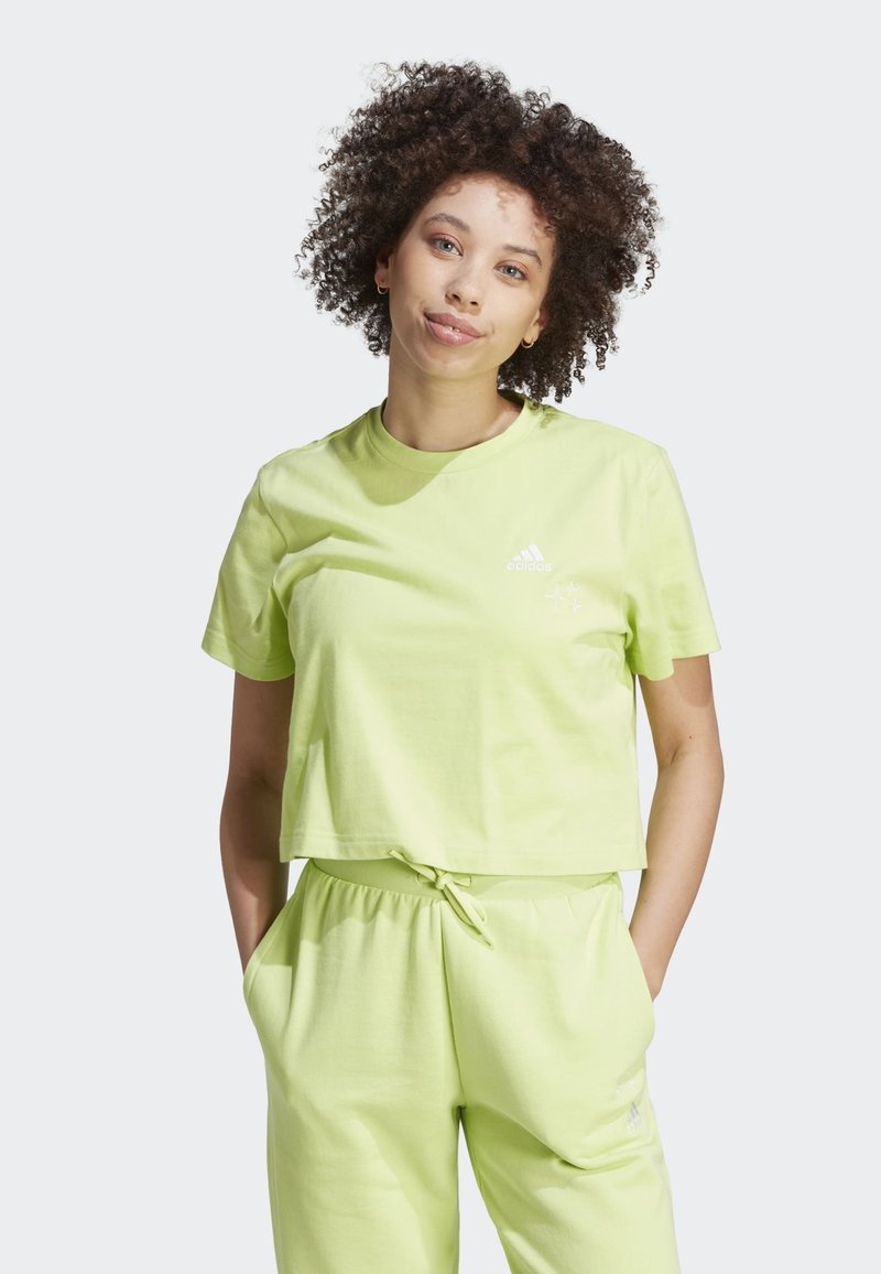 adidas Sportswear SCRIBBLE EMBROIDERY TShirt print pulse lime