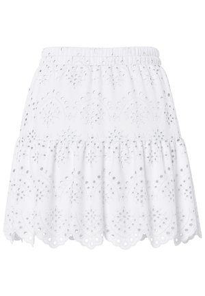Pieces, PCVILDE SHORT SKIRT - A-line skirt - bright white