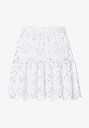 Pieces, PCVILDE SHORT SKIRT - A-line skirt - bright white