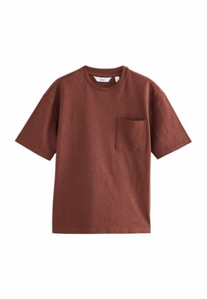 Next REGULAR FIT - HEAVYWEIGHT SLUB   - Basic T-shirt - red rust