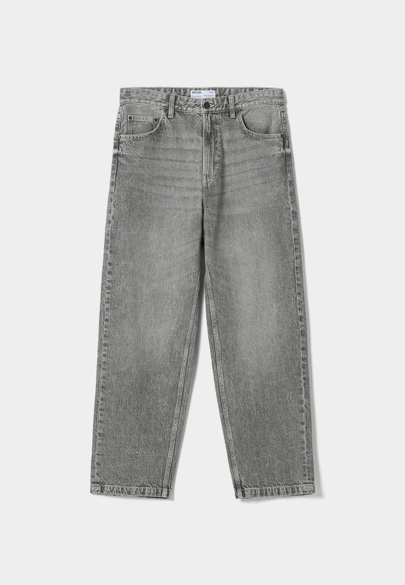 Bershka Straight leg jeans lichtgrijs gemêleerd