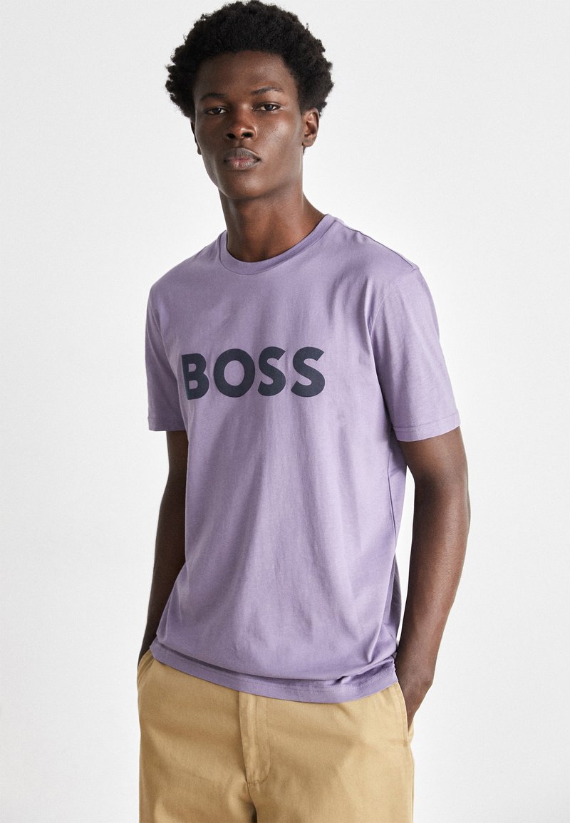 BOSS THINKING - Potiskana majica - medium purple