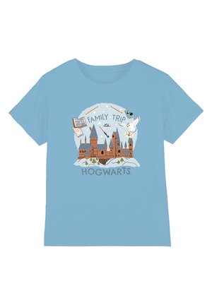Cotton Soul, HARRY POTTER FAMILY TRIP TO HOGWARTS UNISEX - Print T-shirt - light blue
