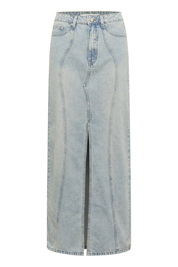 ASHER MAXI SKIRT - Denim skirt - mid acid wash3