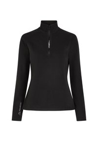 Zwarte lange mouwen pullover met een halve rits kraag. Voorzien van het "ONEILL" logo op de voorkant en "POLARTEC" branding op de mouw, gemaakt van zachte stof.