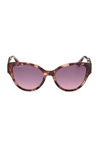 Occhiali da sole a forma di gatto in tartaruga con lenti gradienti viola e logo MAX&Co. in alto a sinistra della lente.