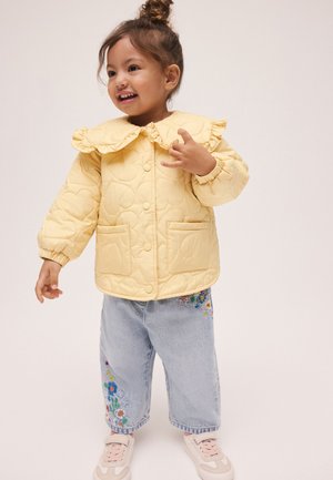 Next, REGULAR FIT - SHOWER RESISTANT FRILL COLLAR - Kerge jope - lemon yellow