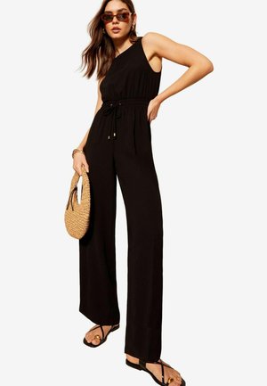 SLEEVELESS TIE WAIST TAILORED  - Overal - black