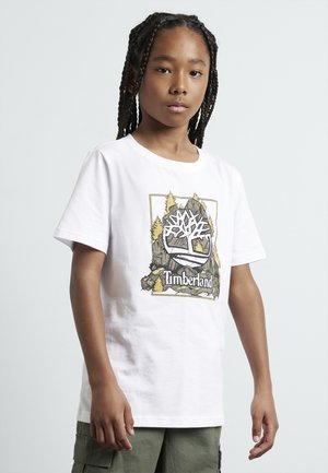 Timberland SHORT SLEEVES TEE - T-shirt con stampa - white