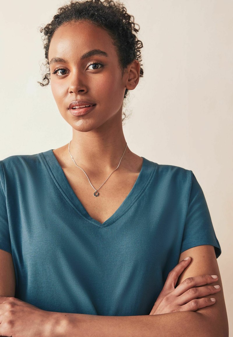 Next SHORT SLEEVE SET - Pyjamas - chambray blue geo