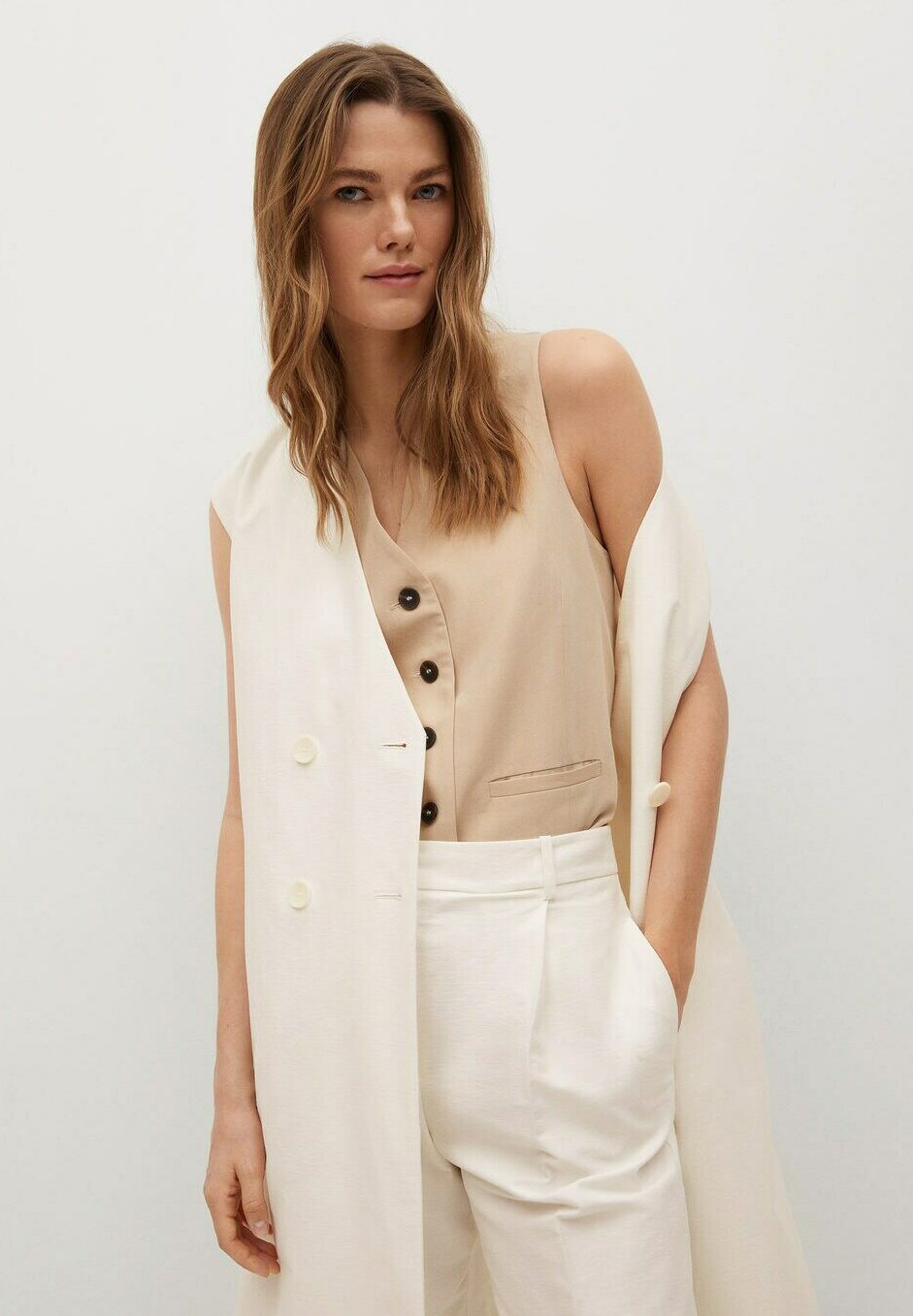 Mango Trousers - wit/white - Zalando.co.uk