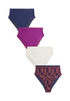 Next 4 PACK HIGH RISE - Kalhotky - navy paisley