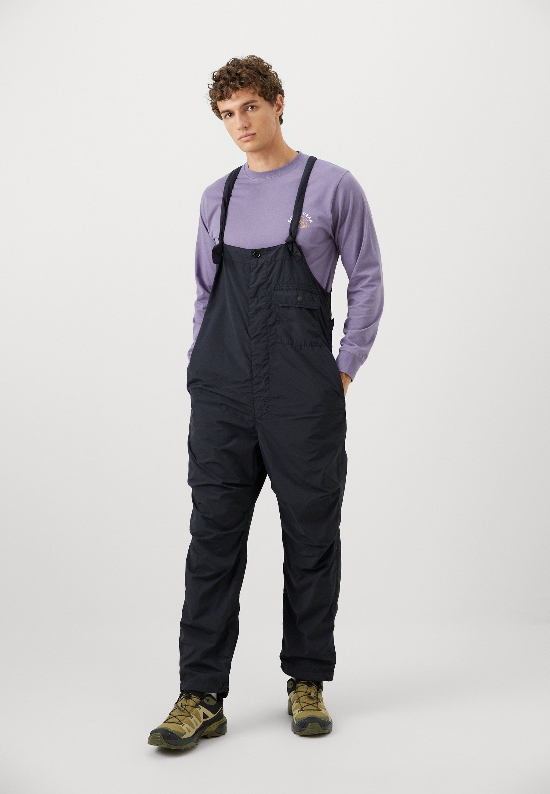 Snow Peak GARMENT DYED OVERALLS UNISEX - Dungarees - black