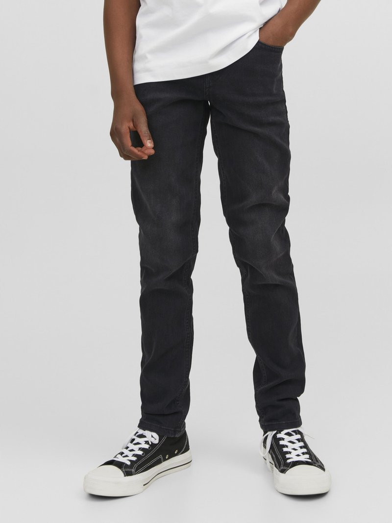 Jack & Jones Junior - Glenn - Pieguloša piegriezuma džinsi - black denim, Palielināt