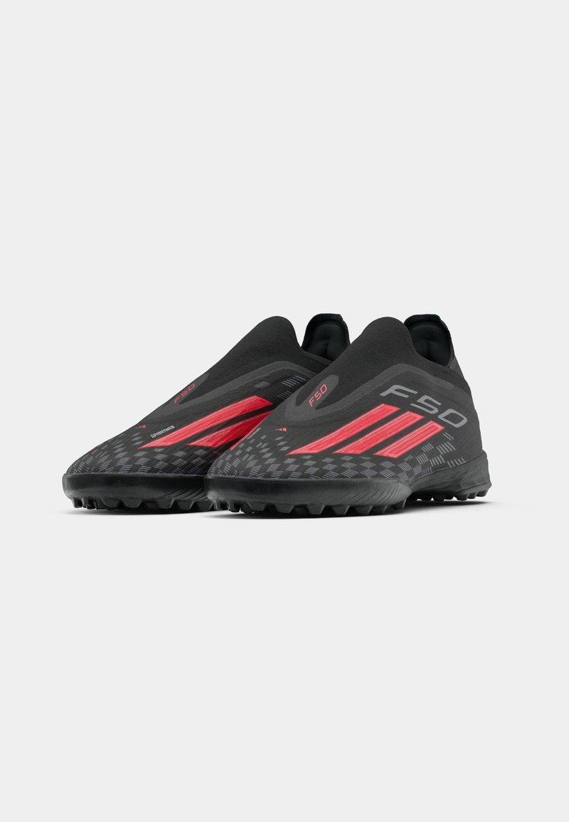 adidas Performance F50 PRO LACELESS TURF UNISEX - Turf football boots -  core black/lucid red/black - Zalando.ie