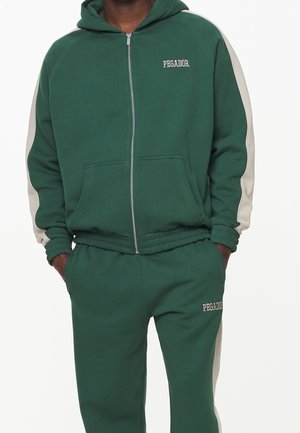 Felpa con zip - green
