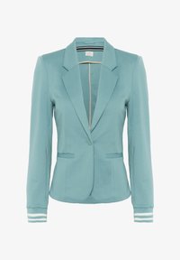 Unselected, teal grey chalk stripe