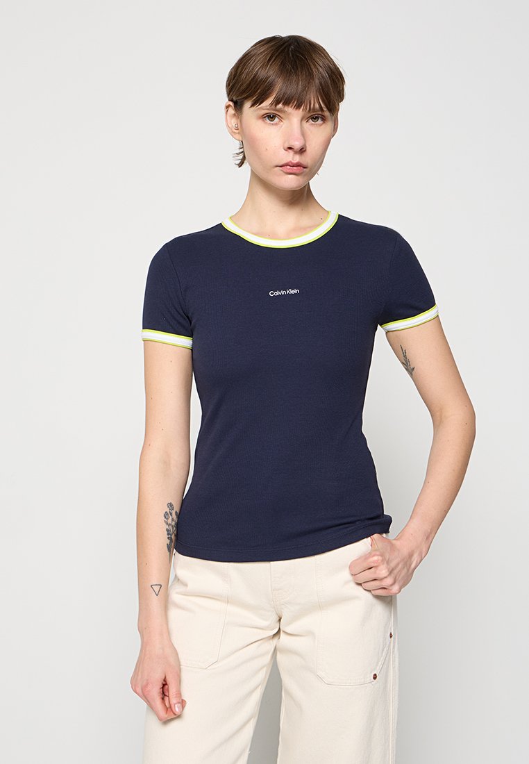 Calvin Klein Jeans T-shirt basic donkerblauw