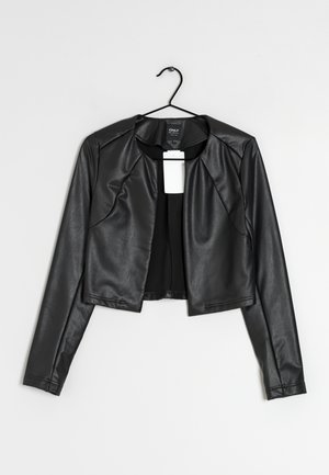 ONLY Imitatieleren jas - black