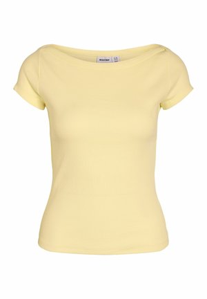 Noisy May, NMMAYA S/S BOATNECK TOP FWD NOOS - T-shirt basique - french vanilla