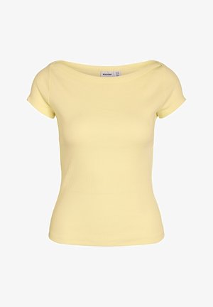 Noisy May, NMMAYA S/S BOATNECK TOP FWD NOOS - T-shirt basique - french vanilla