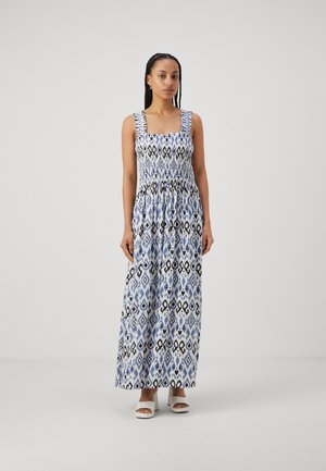 STARR LIFE - Rochie maxi - cloud dancer/aztek blue