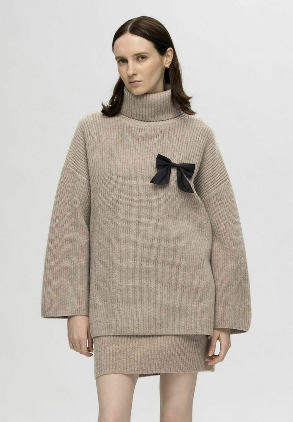 SLFMARY LONG ROLL NECK - Strickpullover - irish cream