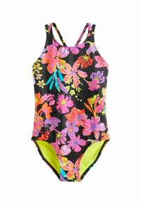 Next - SPORTS  STANDARD - Badpak - black pink floral Miniatuurafbeelding 1