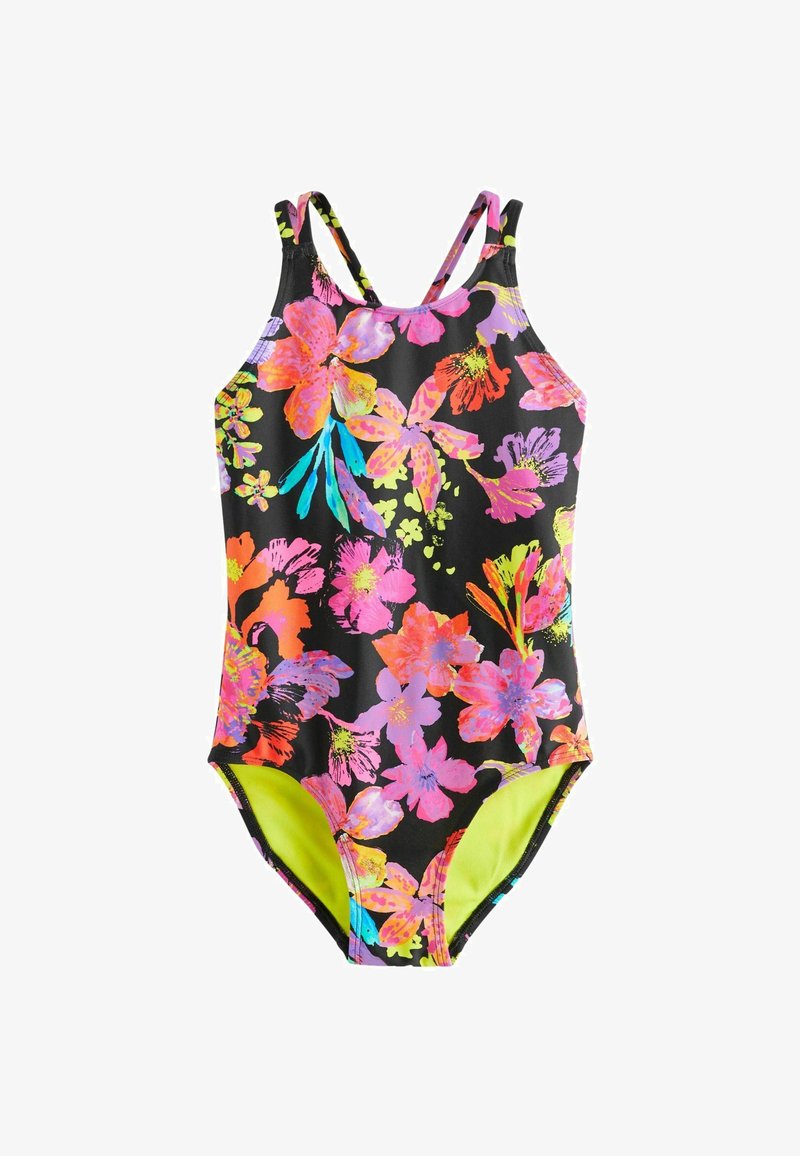 Next SPORTS STANDARD - Maudymosi kostiumėlis - black pink floral