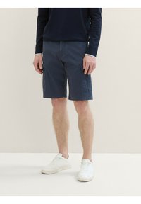 TOM TAILOR Shorts - navy structure print