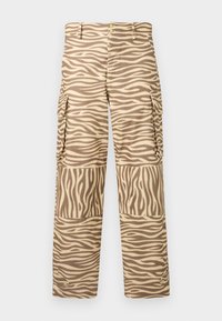 ZEBRA PRINT PANTS - Pantalon classique - beige