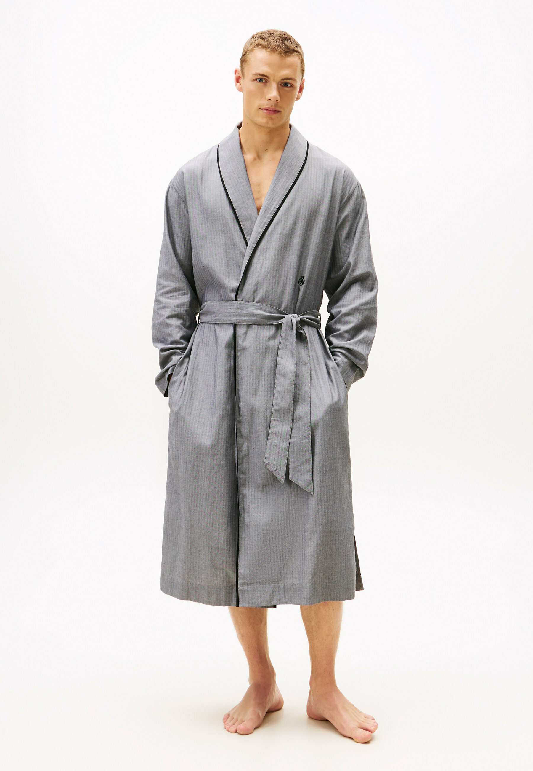 Tommy Hilfiger Dressing gown - grey herringbone/grey