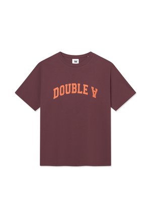 DOUBLE A BY W.W. ACE ARCH - T-shirt con stampa - decadent chocolate