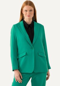 Ulla Popken COL À REVERS, POCHES À RABAT, FERMETURE BOUTONNÉE - Bleiseri - green