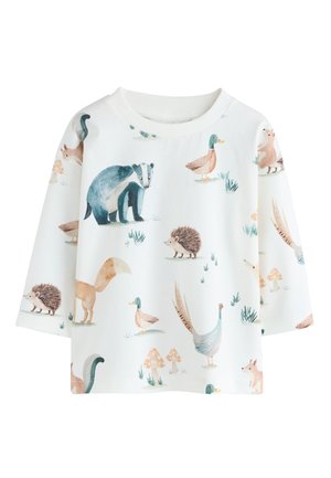 Next, REGULAR FIT - LONG SLEEVE ALL OVER PRINT T-SHIRT . - Langærmet T-shirt - cream white woodland aminals