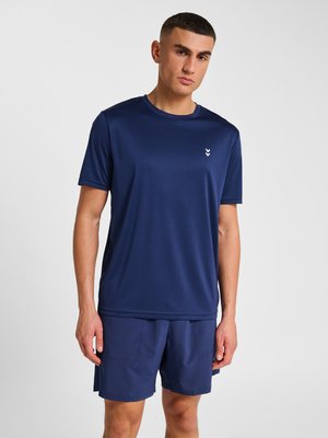 Hummel, HUMMEL HMLPULSE TRAINING T-SHIRT S/S - Sports T-shirt - dress blues