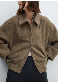 Mango Bomber Jacket - khaki