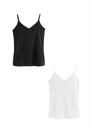 REGULAR FIT -TRIM STRAPPY 2 PACK  - Viršus - black white