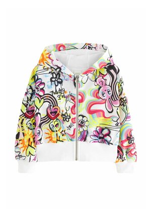 Next Sweatjacke - ecru graffiti