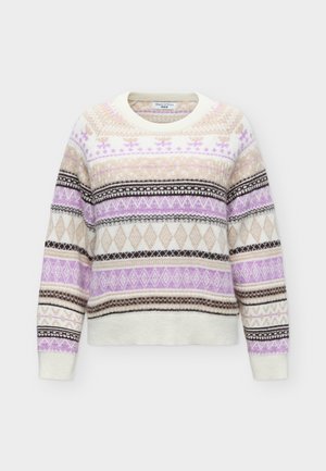 Marc O'Polo DENIM, LONGSLEEVE - Strickpullover - white multi-coloured