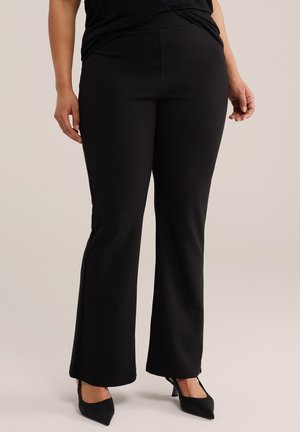 WE Fashion CURVE - Püksid - black