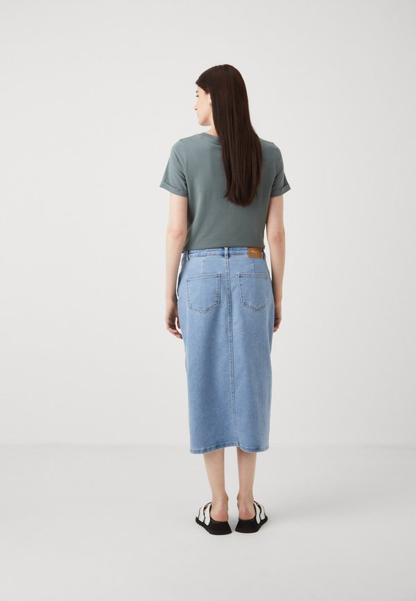 OLMSIRI FRONT SLIT SKIRT - Denim skirt4