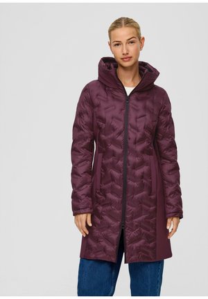 MIT KAPUZE IM KRAGEN - Wintermantel - burgund