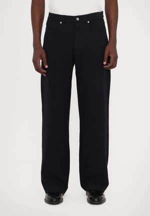 CASE HERRINGBONE - Pantalon classique - black