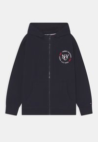 Tommy Hilfiger TIMELESS ZIP THROUGH - Jersey con capucha - desert sky